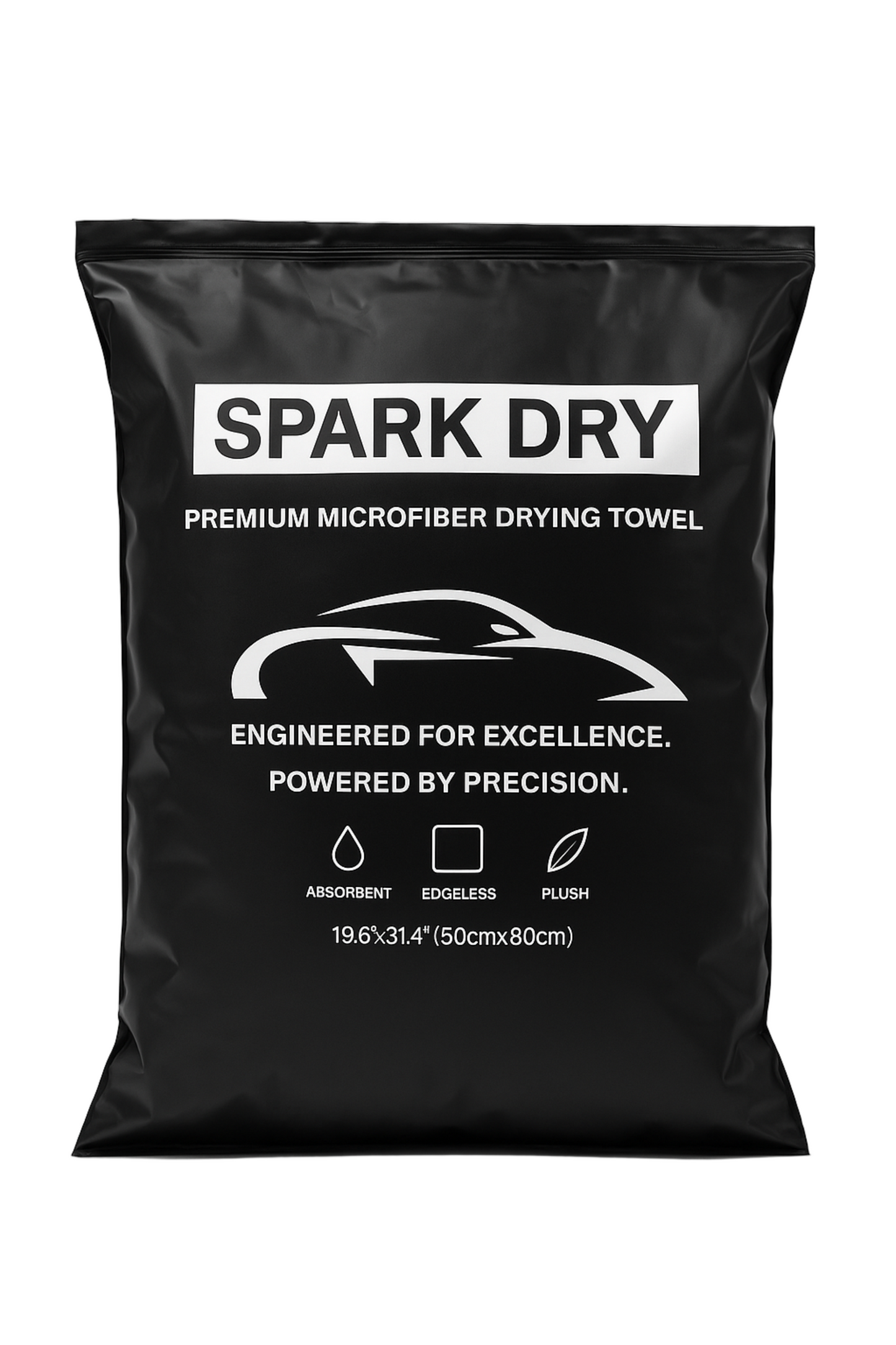 Spark Dry Premium Microfiber Drying Towel (50cm x 80cm) 1400 GSM